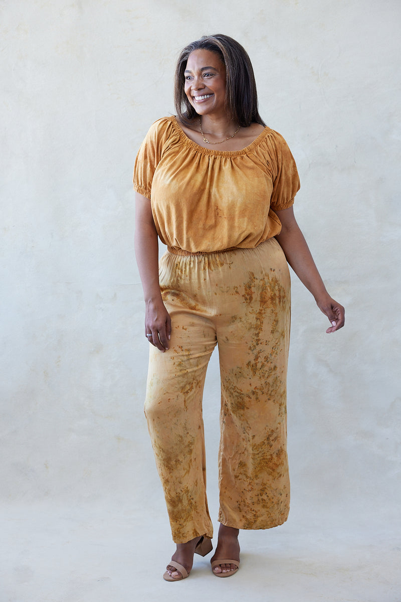 Coreopsis Dyed Silk Satin Pants – Terrene Studio